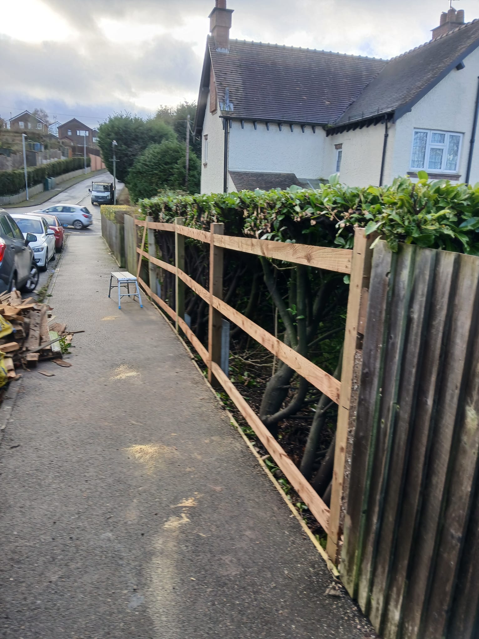 Half way through fencing job